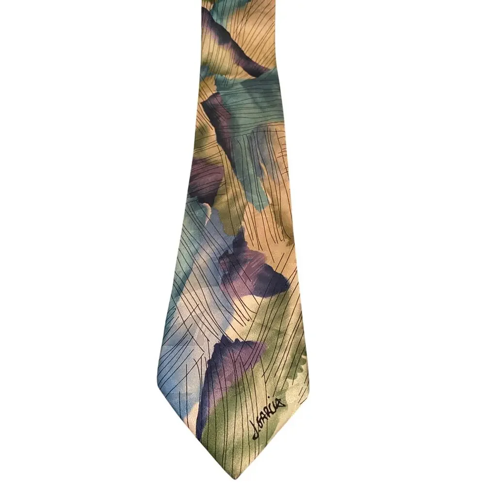 J Garcia Scales Watercolor Collection Artist Proof No 4 Silk‎ Tie
